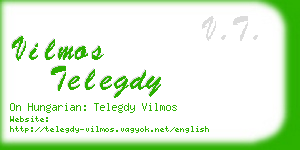 vilmos telegdy business card